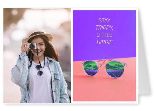 Stay Trippy Little Hippie Vraies Cartes Postales En Ligne