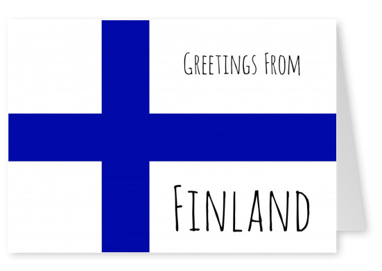 graphique drapeau de la Finlande