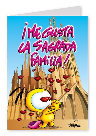 Le Piaf dessin animé Me gusta la Sagrada Familia