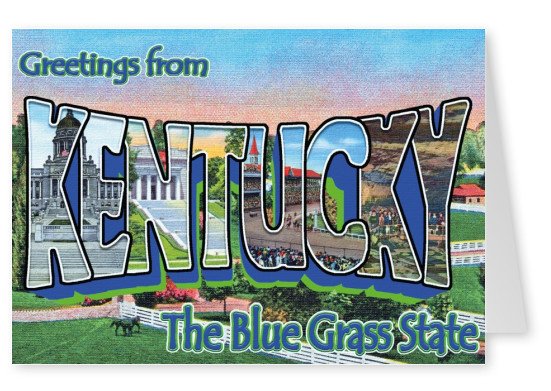 Kentucky vintage tarjeta de felicitación
