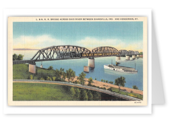 Evansville Indiana Ohio River L and N RR Bridge