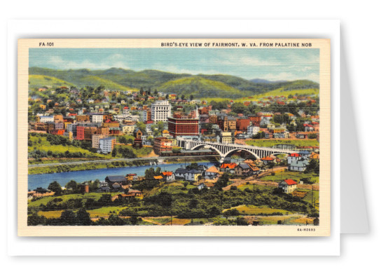 Fairmont, West Virginia, birds eye view