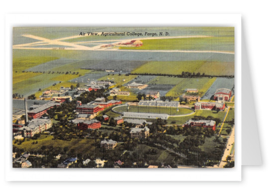 Fargo, North Dakota, air view, Agricultural College