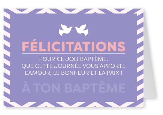 Felicitations Bapteme Vraies Cartes Postales En Ligne