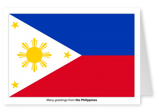 Cartão com bandeira das Filipinas