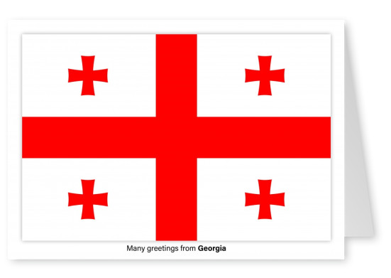 Cartão-postal com a bandeira da Geórgia