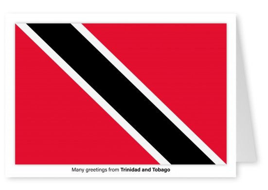 Cartão-postal com a bandeira de dólares de Trinidad e de Tobago