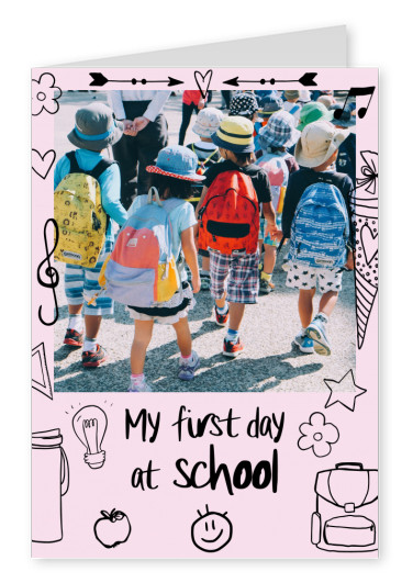postcard my first day at school