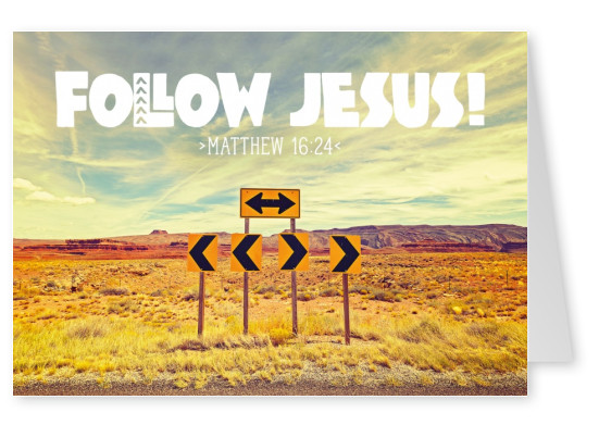 postcard Follow Jesus