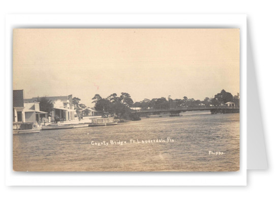 Fort Lauderdale Florida County Bridge Scenic View