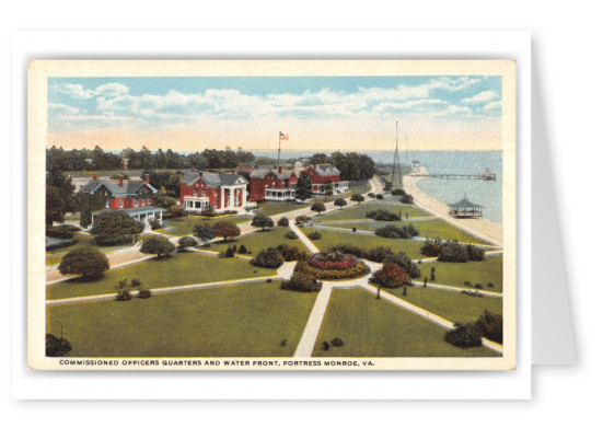 Fort Monroe, Virginia, Commissioned Officers Quarters and Water front