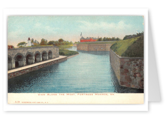 Fort Monroe, Virginia, view on the moat