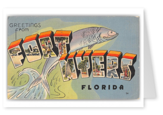 Fort Myers Florida Large Letter Greetings