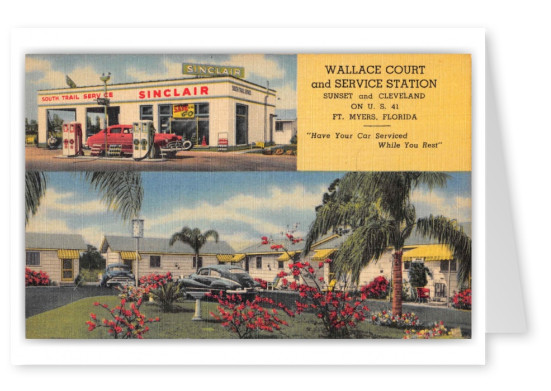 Fort Myers Florida Wallace Court and Service Station