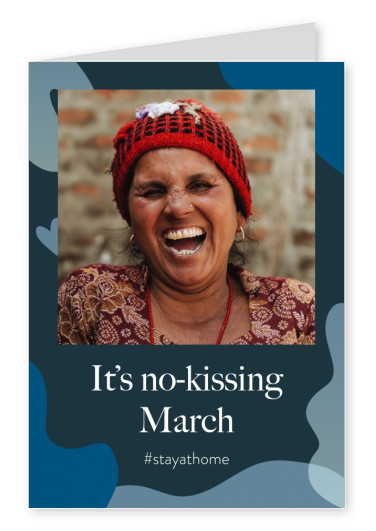 cartão-postal dizendo Que há-de beijar Março