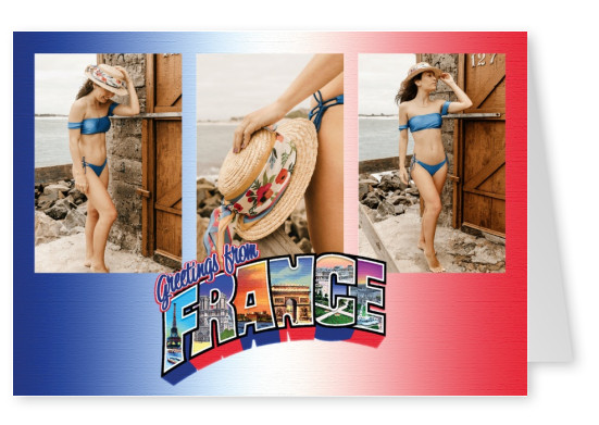  Large Letter Postcard Site Greetings from France