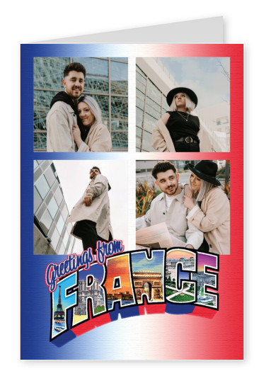  Grande Lettera Cartolina Sito Saluti dalla Francia