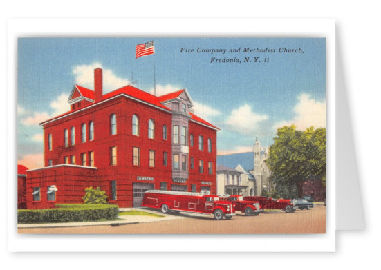 Fredonia, New York, Fire Company and Methodist Church