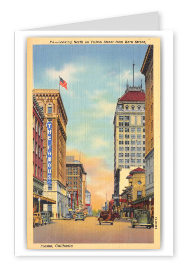 Fresno, California, looking north on Fulton Street