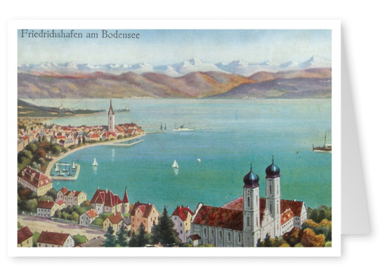 vintage postcard Friedrichshafen Lake Constance