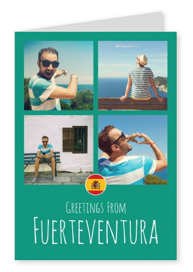 greeting card Greetings from Fuerteventura