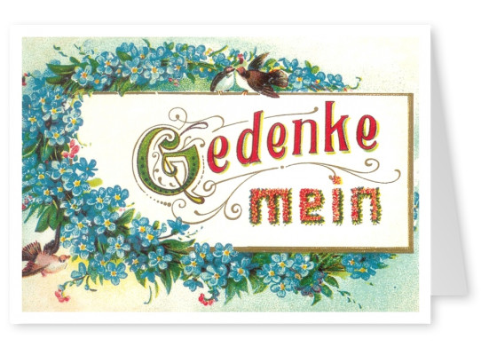 vintage postcard Gedenke mein