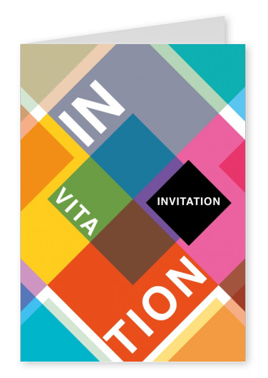Geometric invitation postcard event