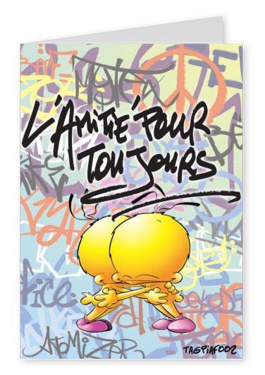 Le Piaf offerte Graffiti tag carte d ' amour