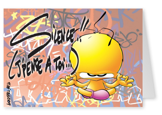 Le Piaf preventivo Graffiti tag Silcence je pense a toi