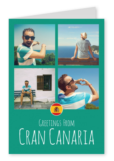 saudação, cartão de saudação de Gran Canaria