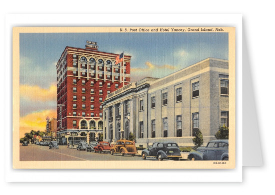Grand Island, Nebraska, U.S. Post OFfice and Hotel Yancey