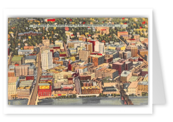 Grand Rapids Michigan Downtown Air View
