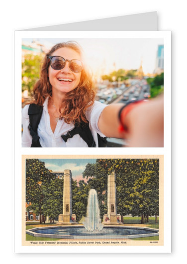 Grand Rapids, Michigan, World War Veterans_ Memorial Pillars, Fulton Street Park