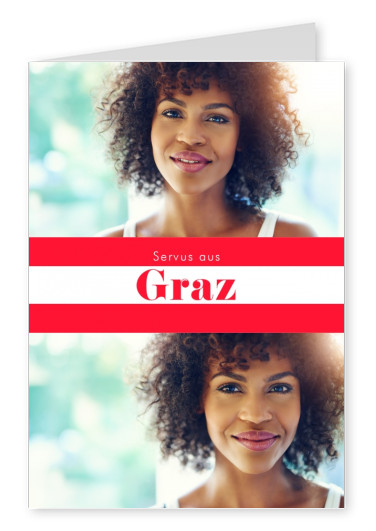 Graz hallo in het Oostenrijkse taal rood wit