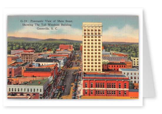 Greenville, South Carolina, panoramic view of Main Street