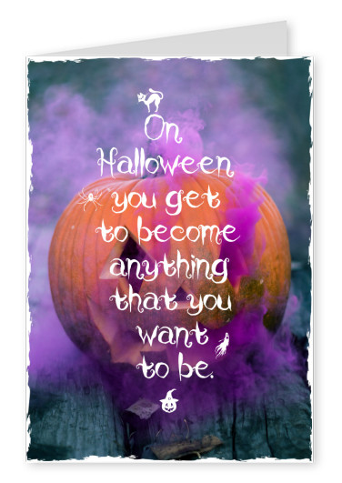 greeting card On Halloween...