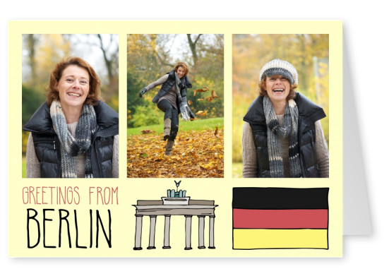 template with illustrations from Berlin
