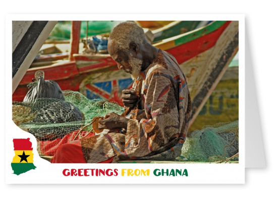 Card with ghana motives