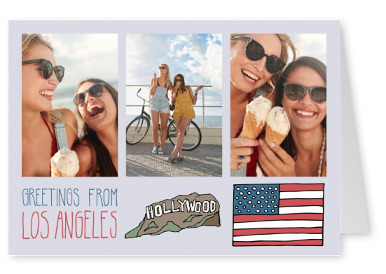 template with illustrations from Los Angeles