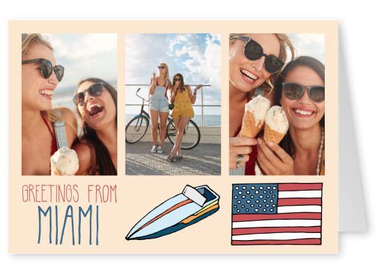 template with illustrations from miami