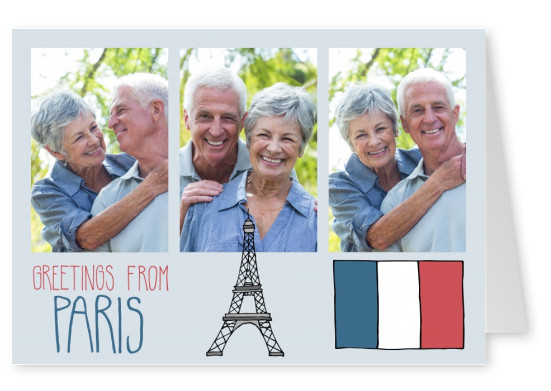 template with illustrations from Paris