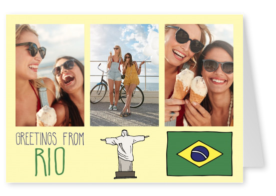 template with illustrations from rio