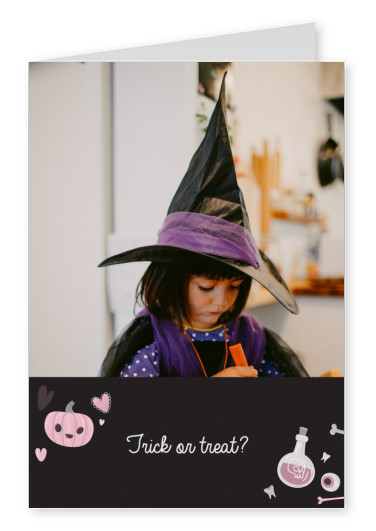 Template with Halloween elements