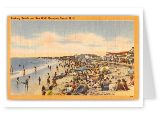 Hampton Beach, New hampshire, Bathing Bach and Sea Wall