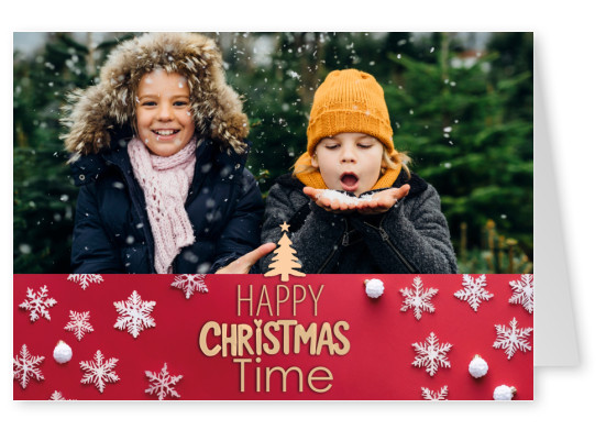 greeting card A Happy Christmas Time