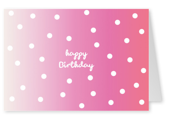 Happy Birthday pink polka dots