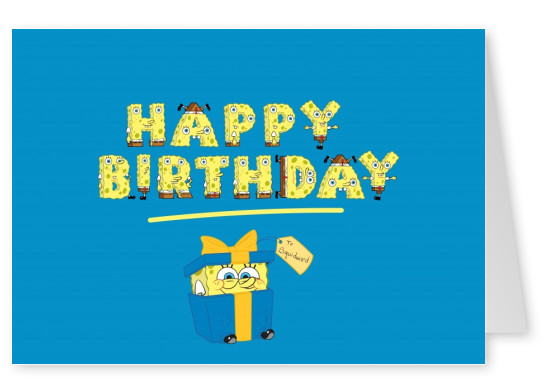 Spongebob - Happy Birthday!, spongebob letters