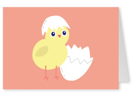 Happy Easter! Small cute chick
