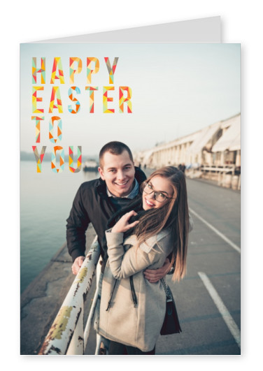happy easter to you triangle styled font 