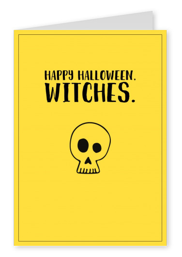 citazione card Happy Halloween streghe